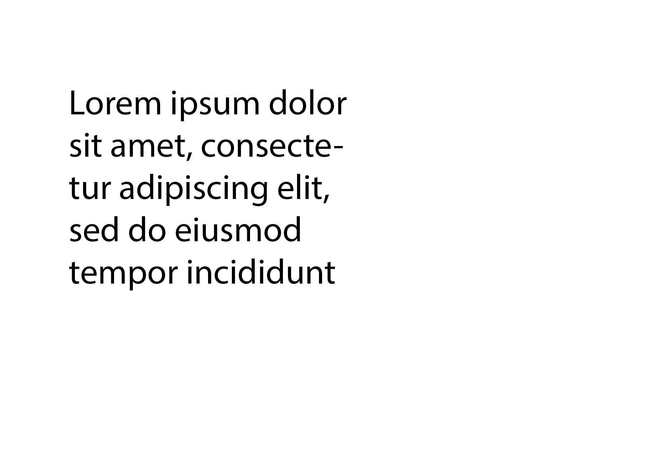 The sample: a test image of placeholder text